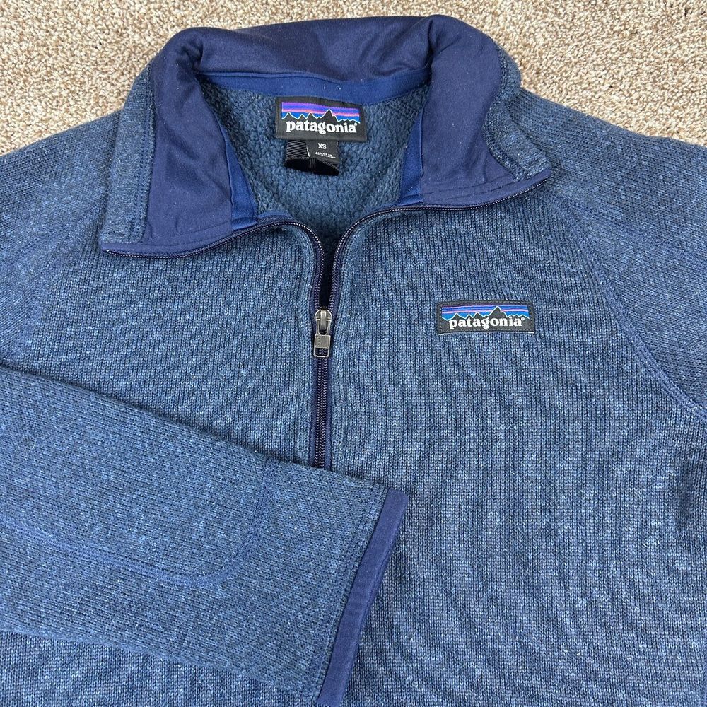 Patagonia Better Sweater Jacket Women's XSmall Blue ‎ 1/4 Zip Fleece Pullover